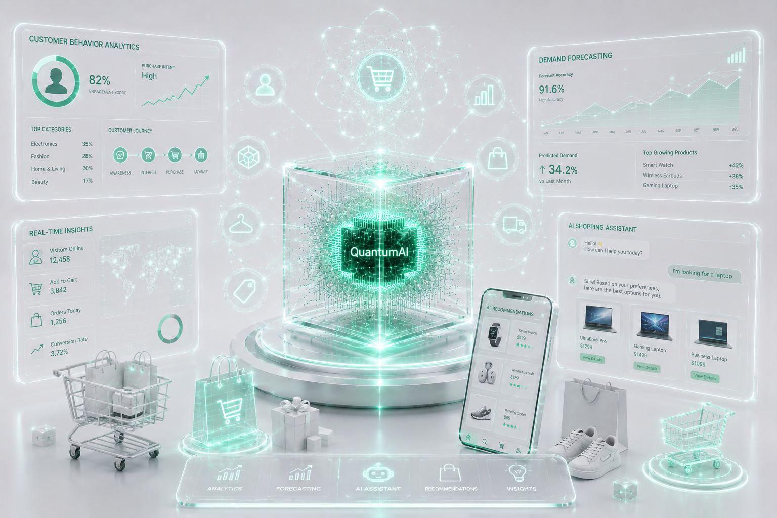 Retail & E-Commerce — QuantQ Quantum AI visualization