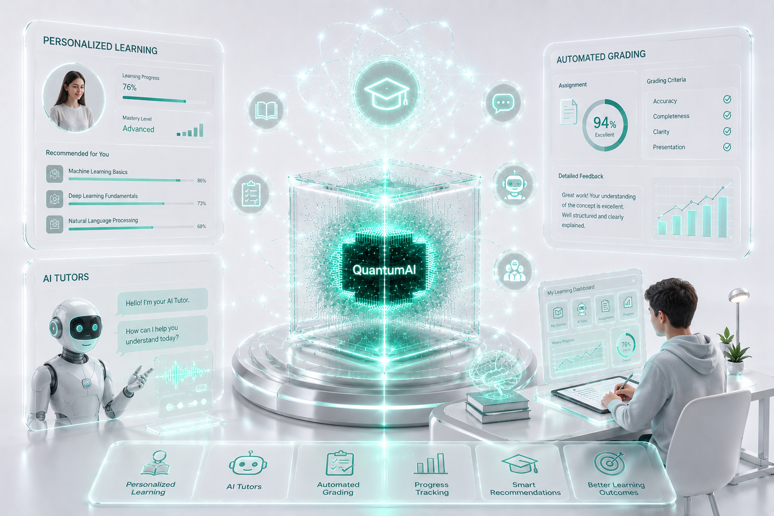 Education & EdTech — QuantQ Quantum AI visualization